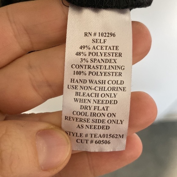 black gold scalloped floral lace sheer sleeve tunic  shift dress - Picture 6 of 8